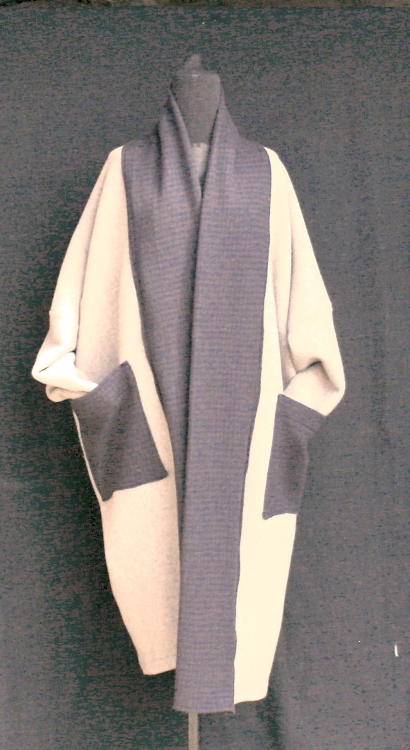 Manteau prue laine gris